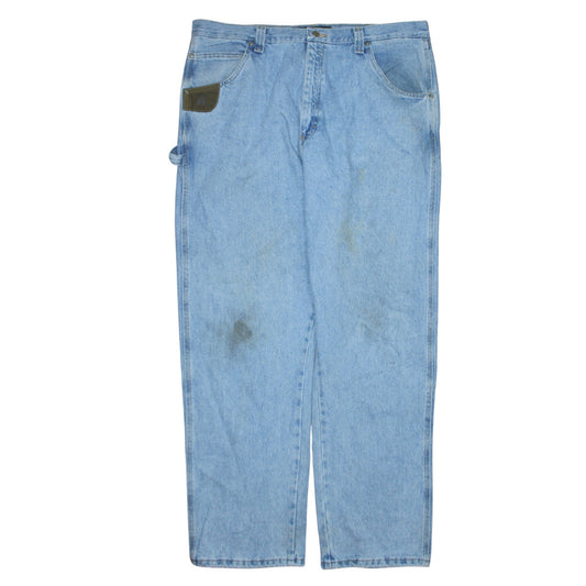 Wrangler RIGGS Workwear Men's Blue Denim Jeans 40x32 Relaxed Fit