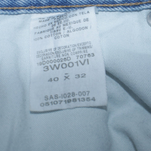 Wrangler RIGGS Workwear Men's Blue Denim Jeans 40x32 Relaxed Fit