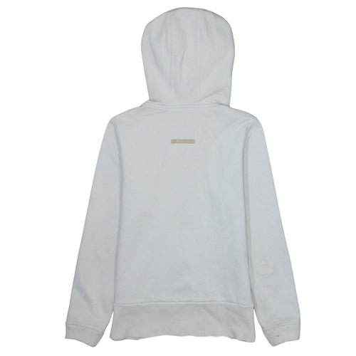 Adidas Girls White Full Zip Hoodie M Sports Casual Lightweight