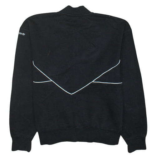 Adidas Women’s Black 1/4 Zip Sweatshirt Small Logo Pullover