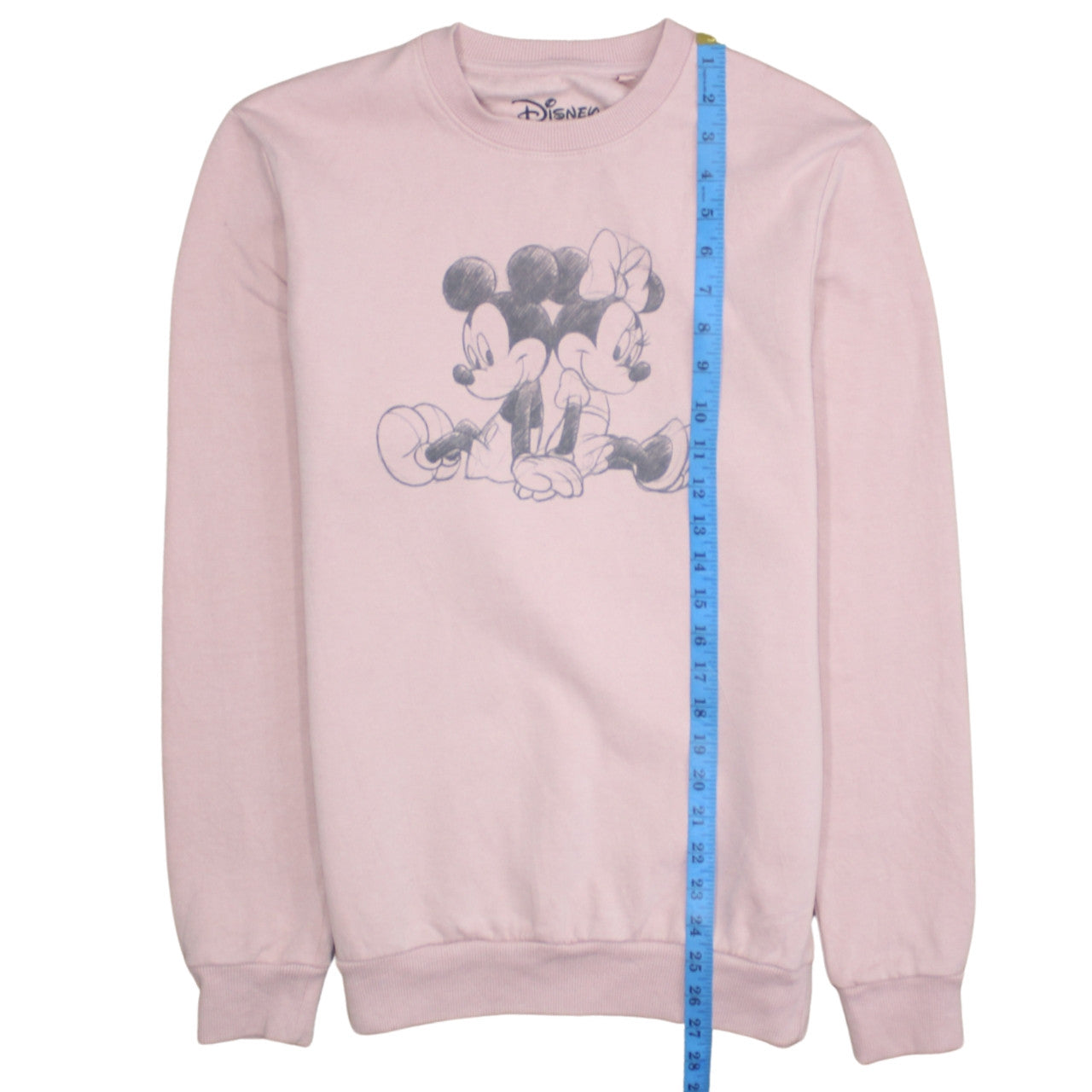 Disney Women Pink Mickey & Minnie Graphic Crew Neck Sweatshirt Size M
