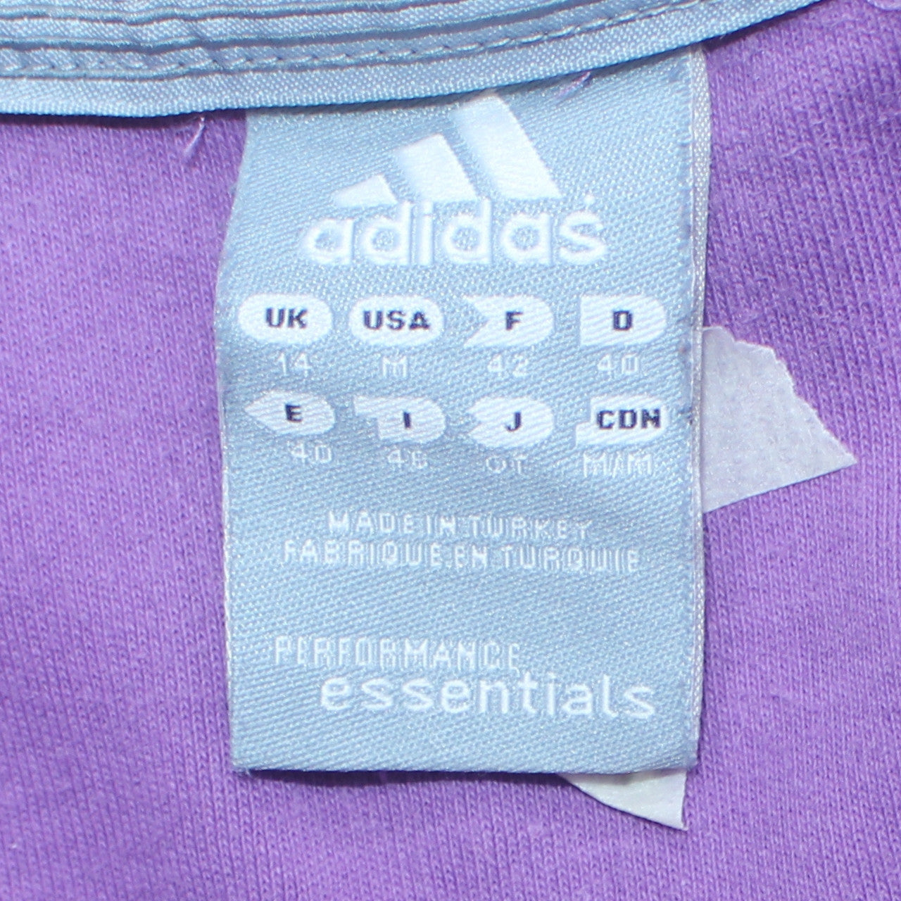 Adidas Women Purple Full Zip Sweatshirt Size 14 Essentials