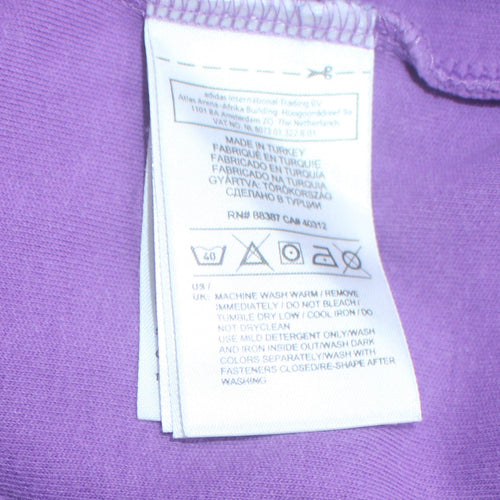 Adidas Women Purple Full Zip Sweatshirt Size 14 Essentials
