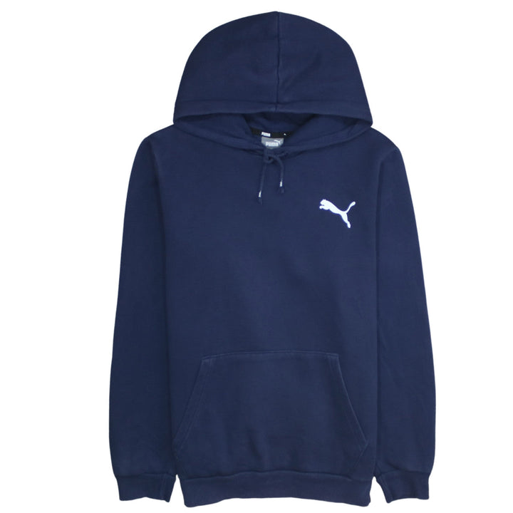 Puma Men's Blue Pullover Hoodie Size S Regular Fit Fleece Sportswear