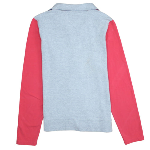 Reebok Women Grey & Pink Full Zip Hoodie L Classic Sportswear