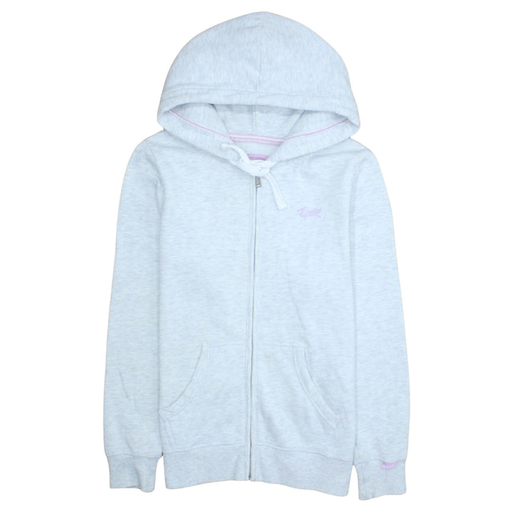 Diesel Womens Light Grey Full Zip Hoodie Size L Cotton Blend