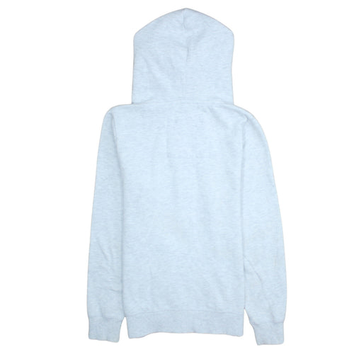 Diesel Womens Light Grey Full Zip Hoodie Size L Cotton Blend