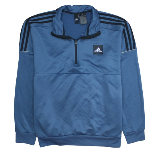 Adidas Men's Blue 1/4 Zip Pullover Sweatshirt Size L