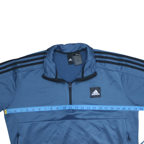 Adidas Men's Blue 1/4 Zip Pullover Sweatshirt Size L