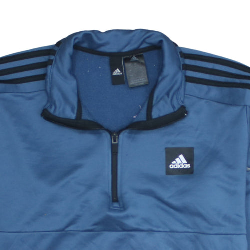 Adidas Men's Blue 1/4 Zip Pullover Sweatshirt Size L