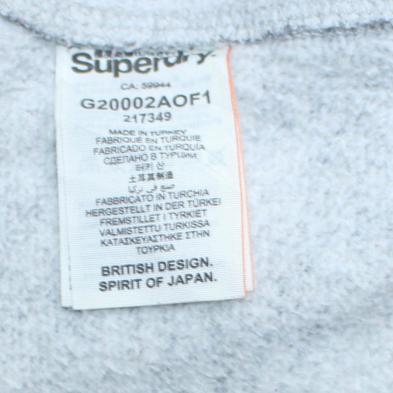 Superdry Womens Grey Pullover Hoodie Size S Vintage Logo Sweatshirt