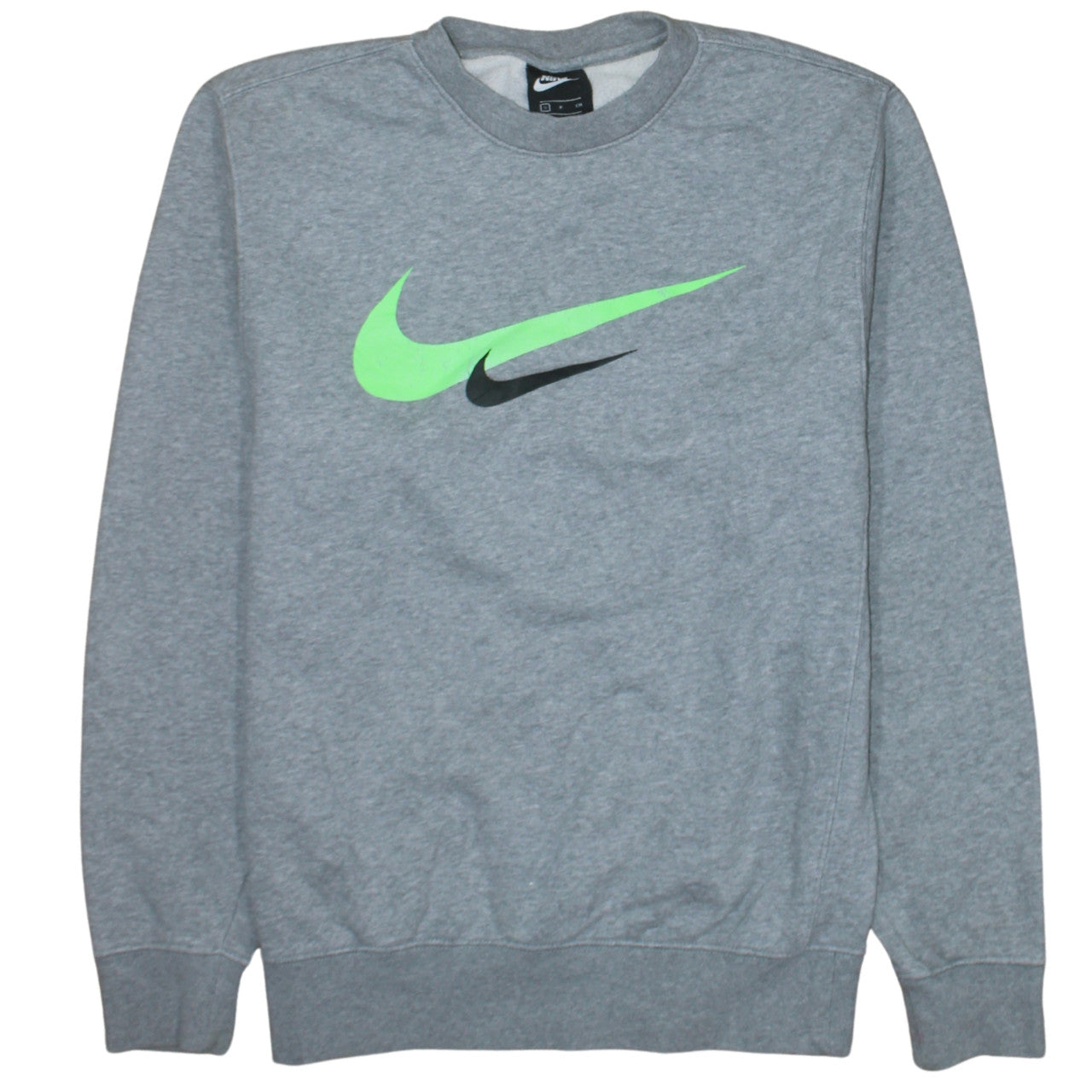 Nike Men's Grey Graphic Logo Crew Neck Sweatshirt Size S