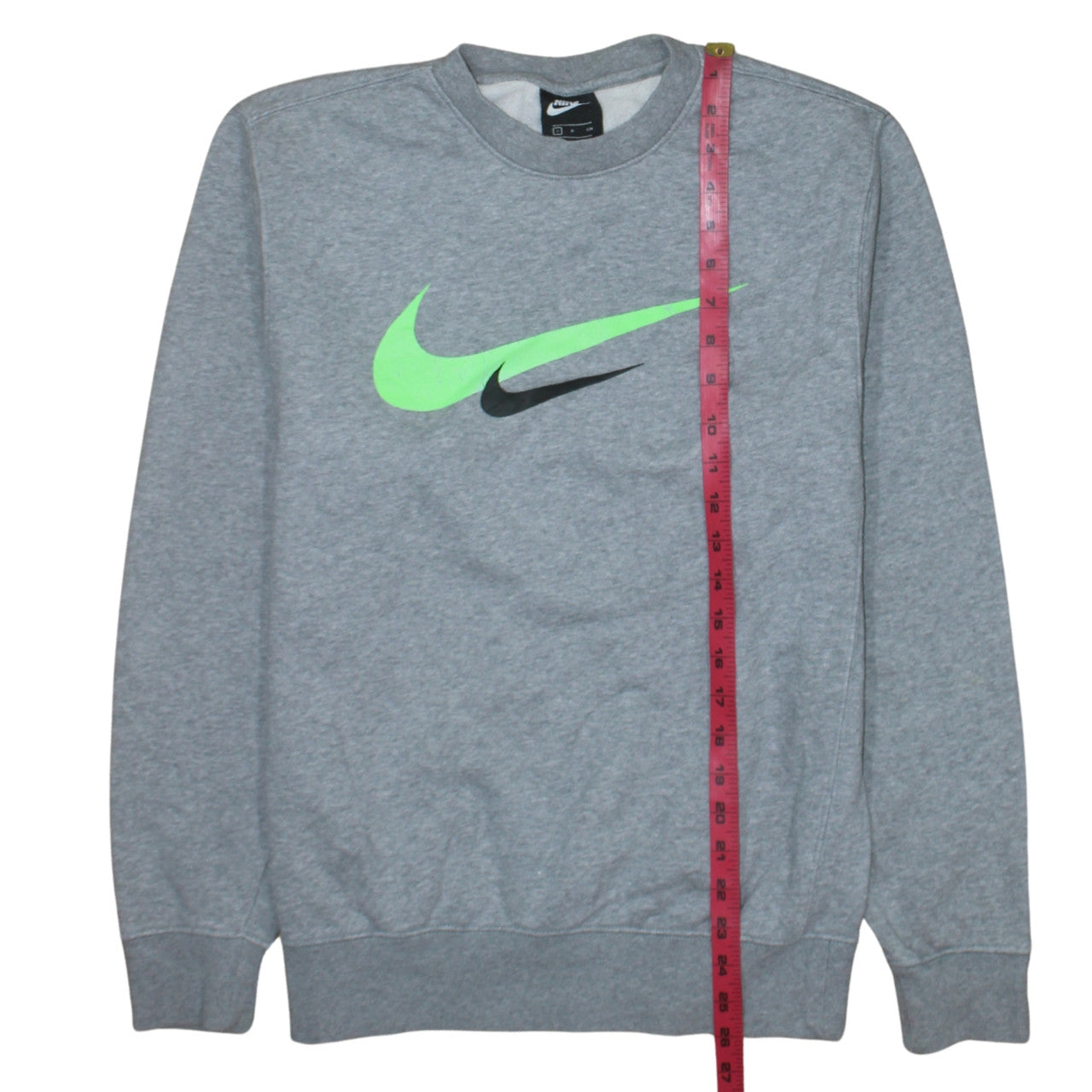Nike Men's Grey Graphic Logo Crew Neck Sweatshirt Size S