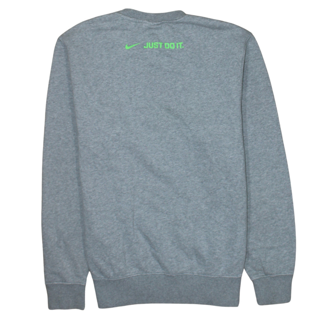 Nike Men's Grey Graphic Logo Crew Neck Sweatshirt Size S