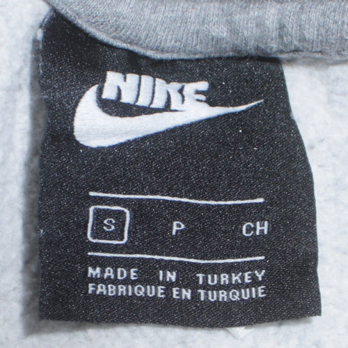Nike Men's Grey Graphic Logo Crew Neck Sweatshirt Size S