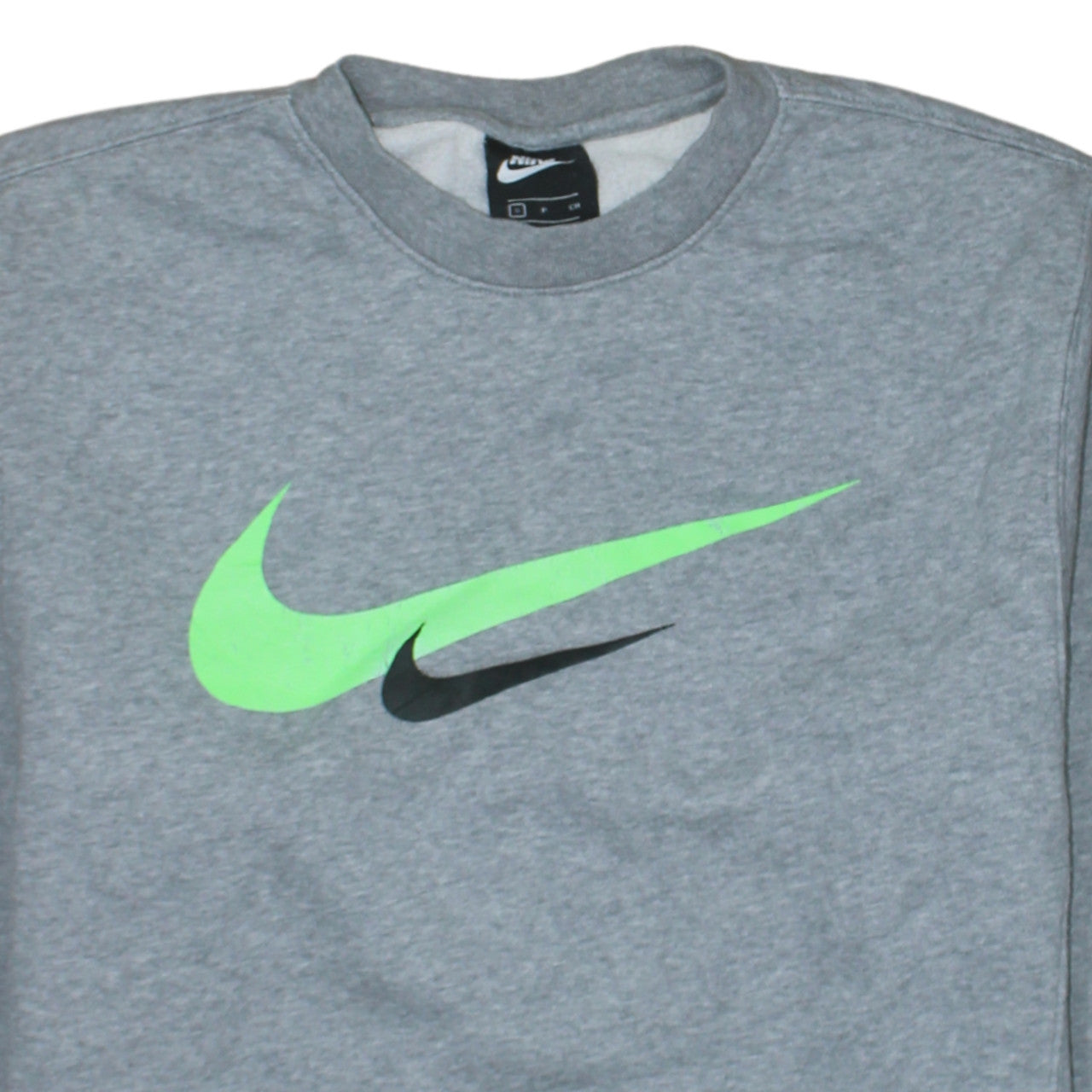 Nike Men's Grey Graphic Logo Crew Neck Sweatshirt Size S