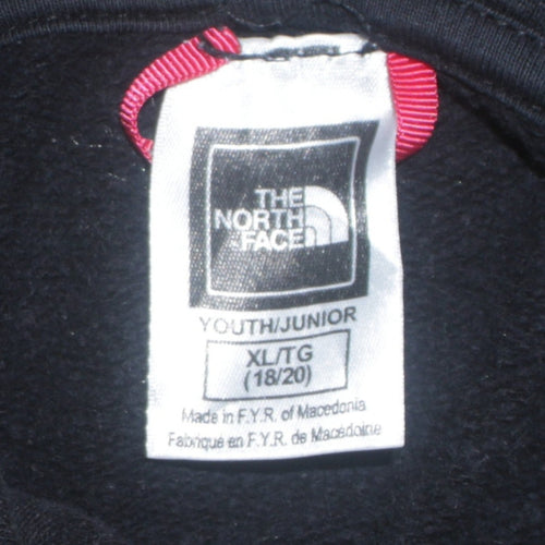The North Face Boys Black XL Pullover Hoodie 100% Cotton Logo Design