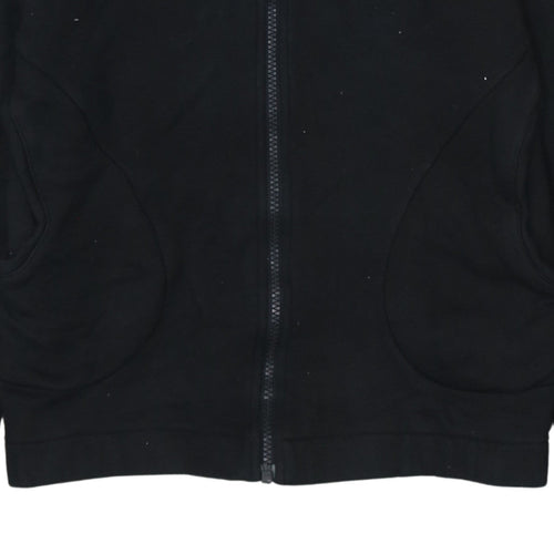 Puma Womens Black Full Zip Hoodie Size UK 10 Cotton Blend