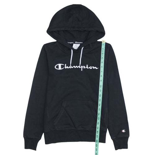 Champion Women's Black Small Pullover Hoodie with Logo