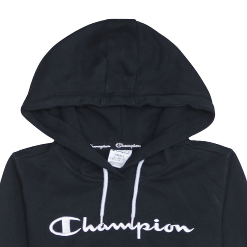 Champion Women's Black Small Pullover Hoodie with Logo