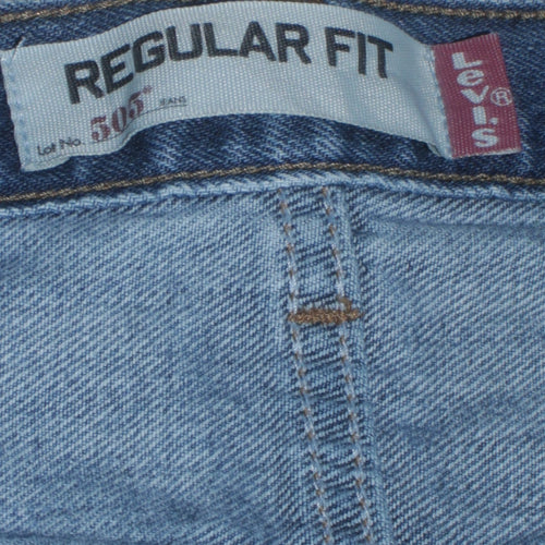 Levi's 505 Regular Fit Blue Denim Jeans Men W38 L29 Straight Leg