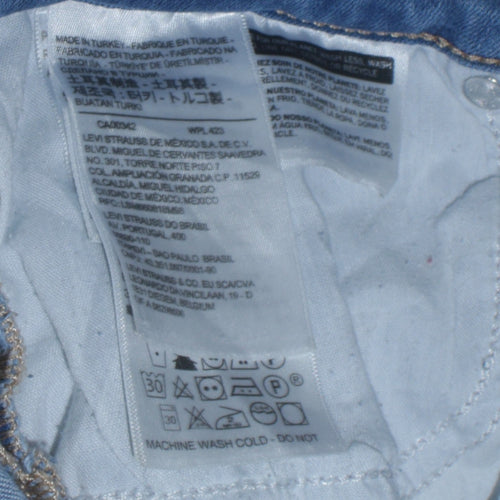 Levi's Women's Blue 711 Skinny Mid Rise Stretch Jeans Size 28