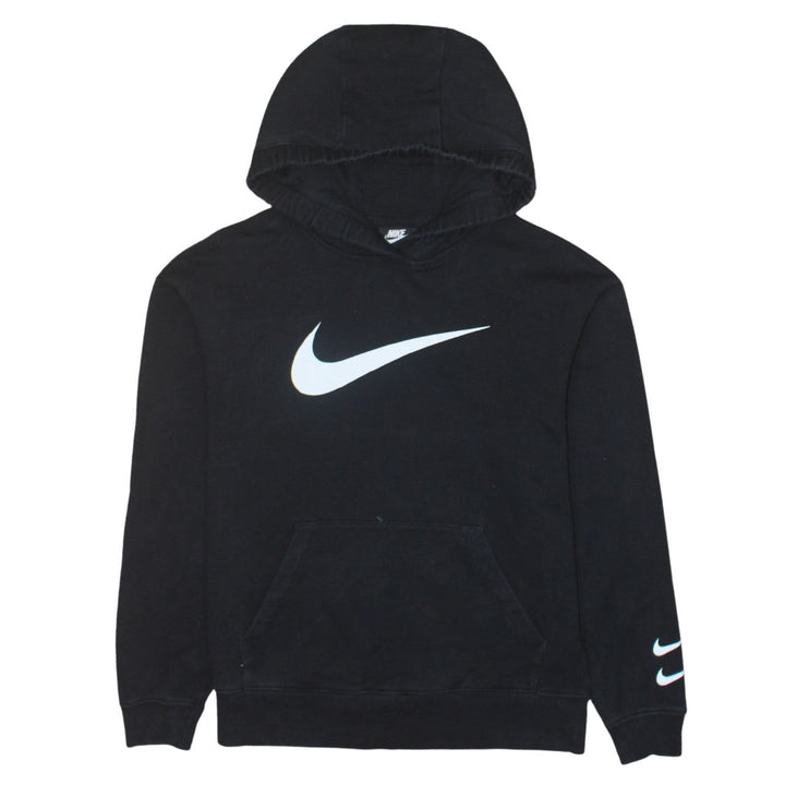 Nike Womens Black XS Pullover Hoodie with Logo Print
