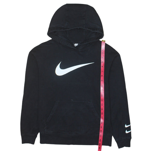 Nike Womens Black XS Pullover Hoodie with Logo Print