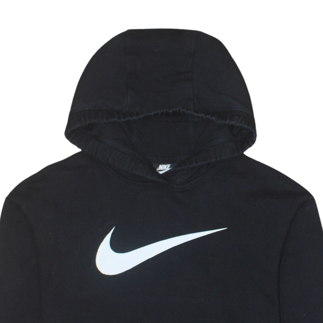 Nike Womens Black XS Pullover Hoodie with Logo Print