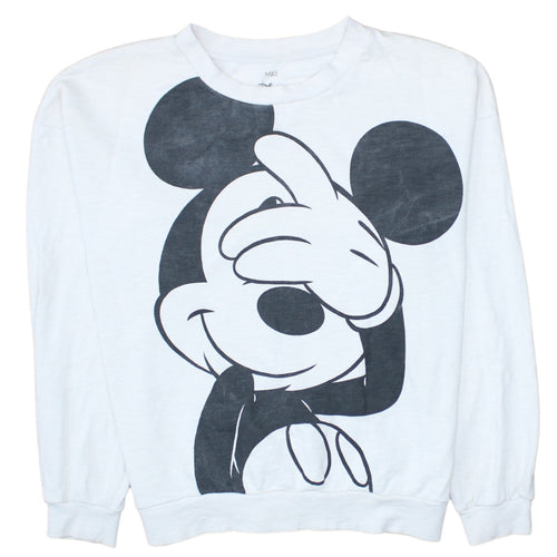 Marks and Spencer Women White Mickey Mouse Disney Sweatshirt Size 10