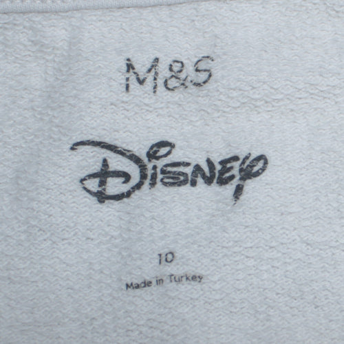 Marks and Spencer Women White Mickey Mouse Disney Sweatshirt Size 10