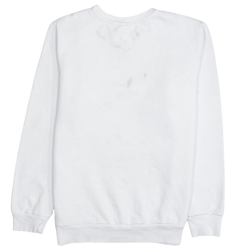Adidas Boys White Crew Neck Sweatshirt 13-14 Years Camouflage Logo