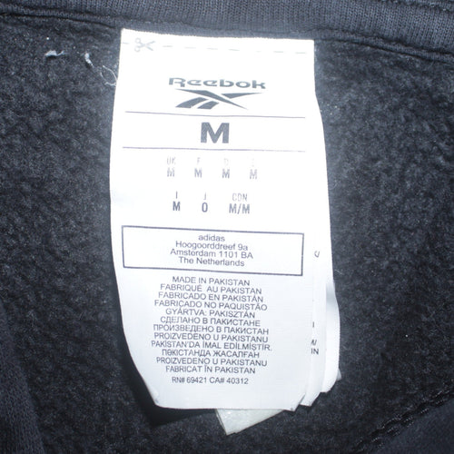 Reebok Men's Black Pullover Hoodie M Logo Sportswear