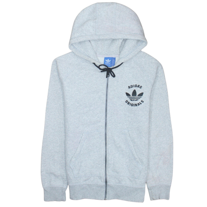 Adidas Originals Womens Grey Full Zip Hoodie Size 12