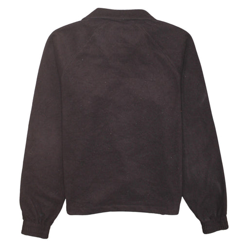 Adidas Women Brown Fleece 1/2 Zip Pullover Sweatshirt Size 8-10