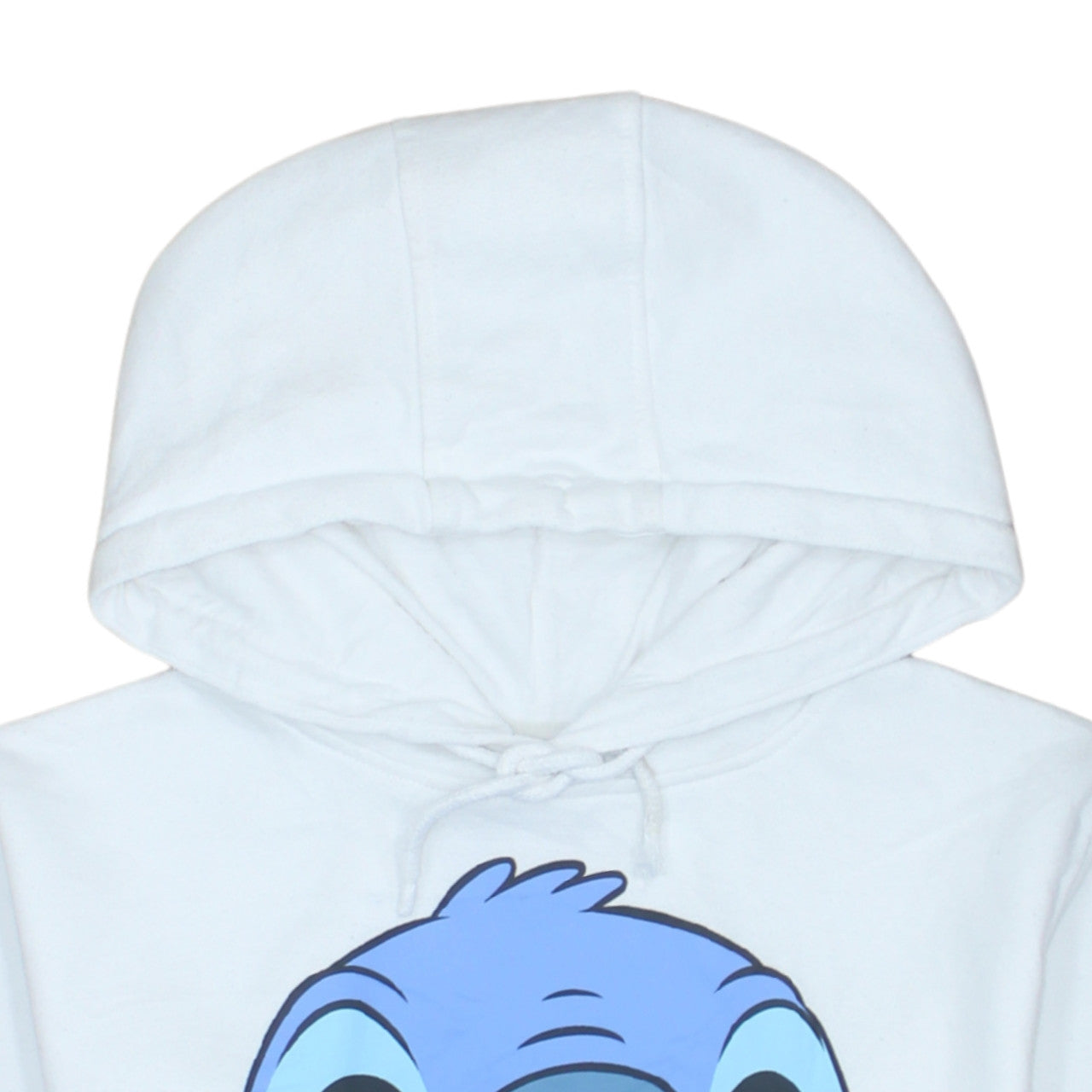 Disney Primark Women White Stitch Hoodie 2XS Cotton Pullover