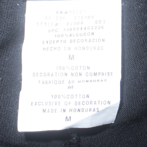 Champion Men Black Cotton Jogger Sweatpants M Tapered Fit