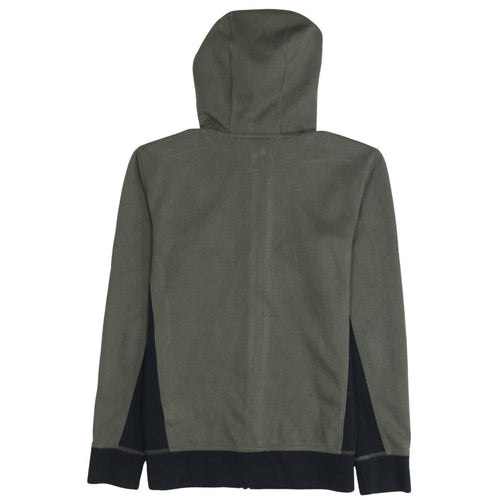 The North Face Boys Green Full Zip Hoodie Size L Cotton Blend Outdoor Hooded Sweatshirt