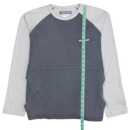 Reebok Women Grey & White Sweatshirt Size 12 Raglan Long Sleeve Pullover
