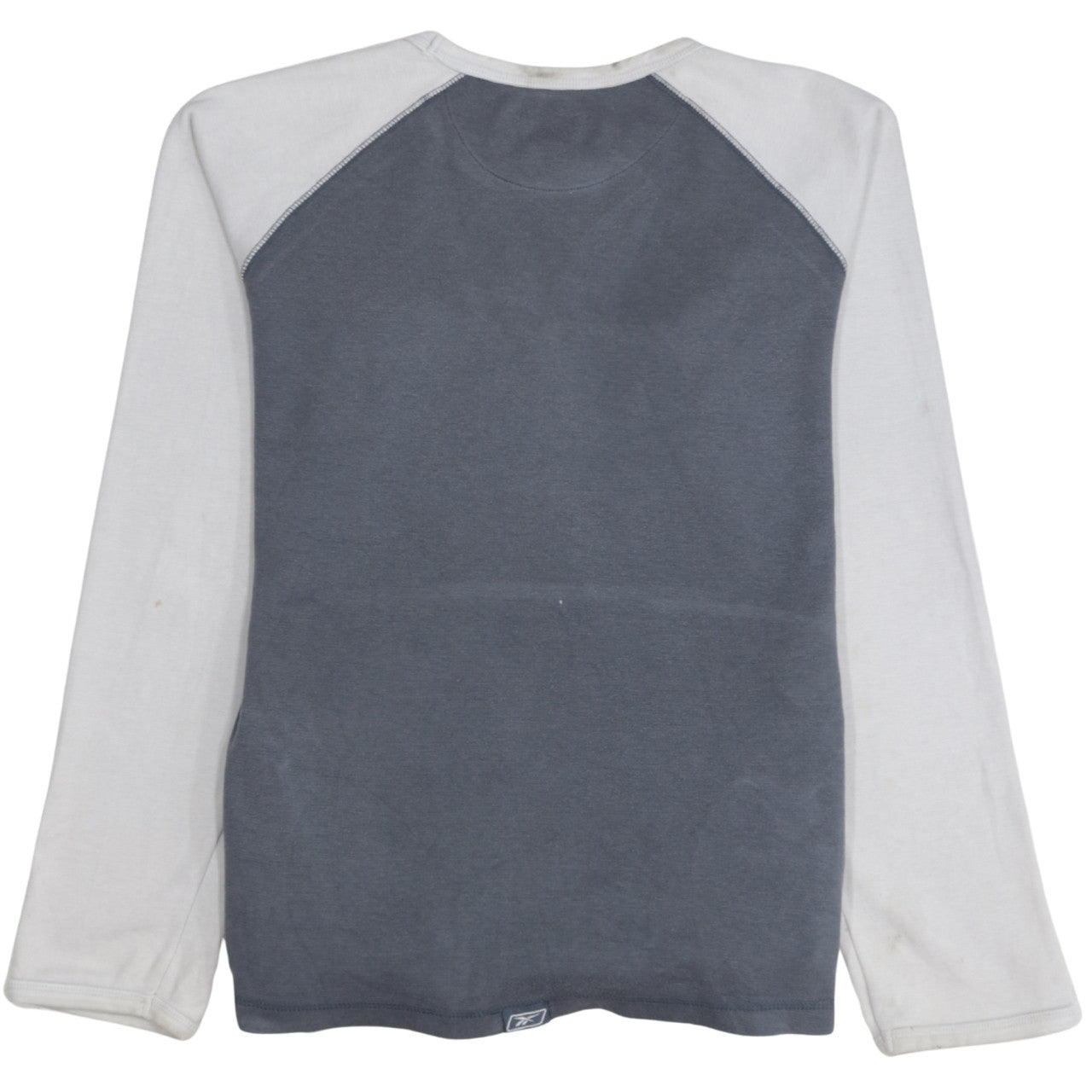 Reebok Women Grey & White Sweatshirt Size 12 Raglan Long Sleeve Pullover