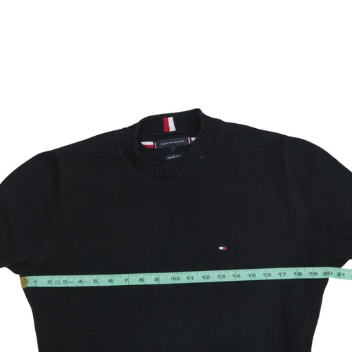 Tommy Hilfiger Men's Black Organic Cotton Crew Neck Jumper Size S