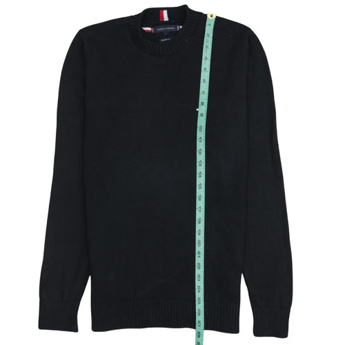Tommy Hilfiger Men's Black Organic Cotton Crew Neck Jumper Size S