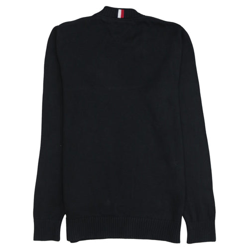 Tommy Hilfiger Men's Black Organic Cotton Crew Neck Jumper Size S