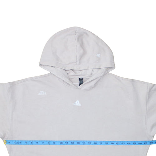 Adidas Women's Beige Pullover Hoodie L 16-18 Hooded Sweatshirt