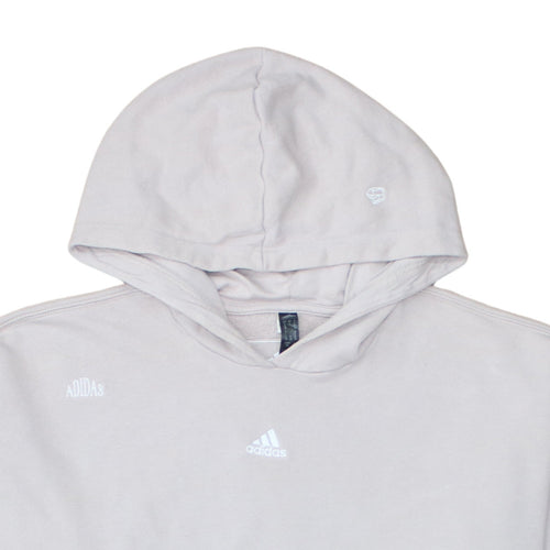 Adidas Women's Beige Pullover Hoodie L 16-18 Hooded Sweatshirt
