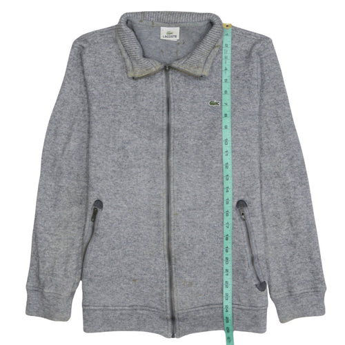 Lacoste Men's Grey Full Zip Fleece Sweatshirt XL