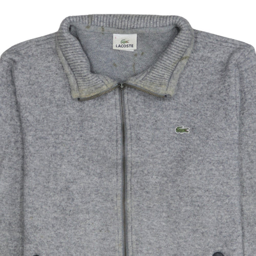 Lacoste Men's Grey Full Zip Fleece Sweatshirt XL