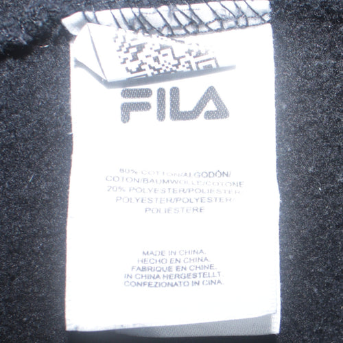 Fila Women’s Pink Black Colourblock Pullover Hoodie Size M