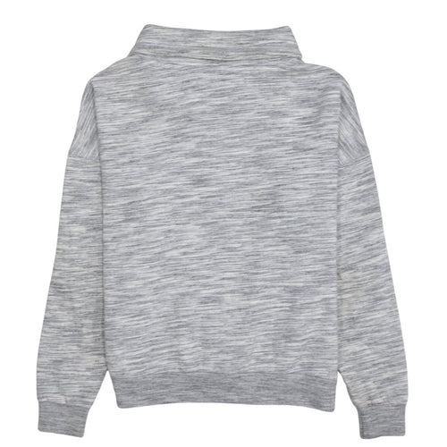 Reebok Women Grey Marl Cowl Neck Pullover Sweatshirt Size M