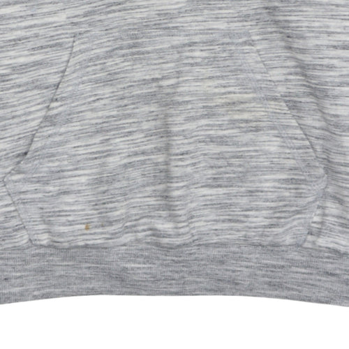 Reebok Women Grey Marl Cowl Neck Pullover Sweatshirt Size M